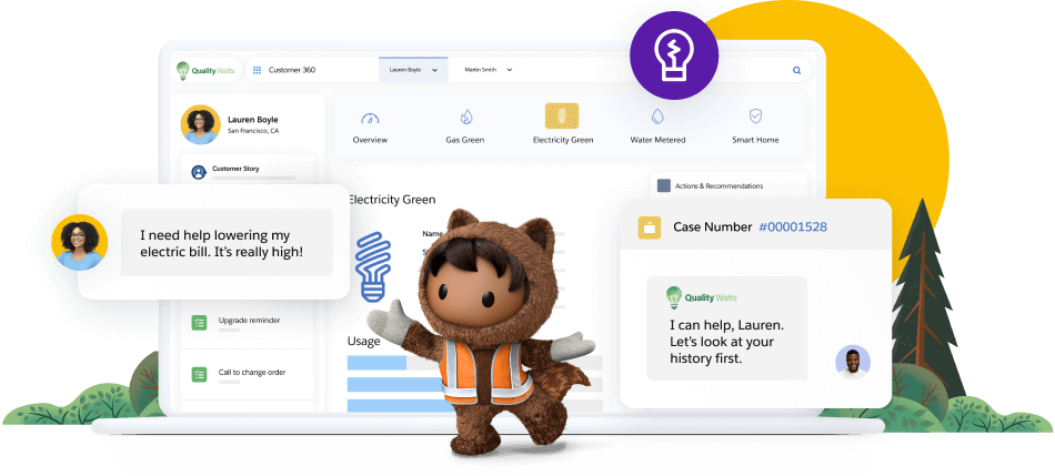 screenshot of Energy & Utilities Cloud
